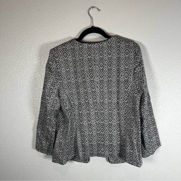 NWT Anthropologie Pleione Gray Textured Open-Front Tweed Jacket Multiple Sized - Picture 9 of 9